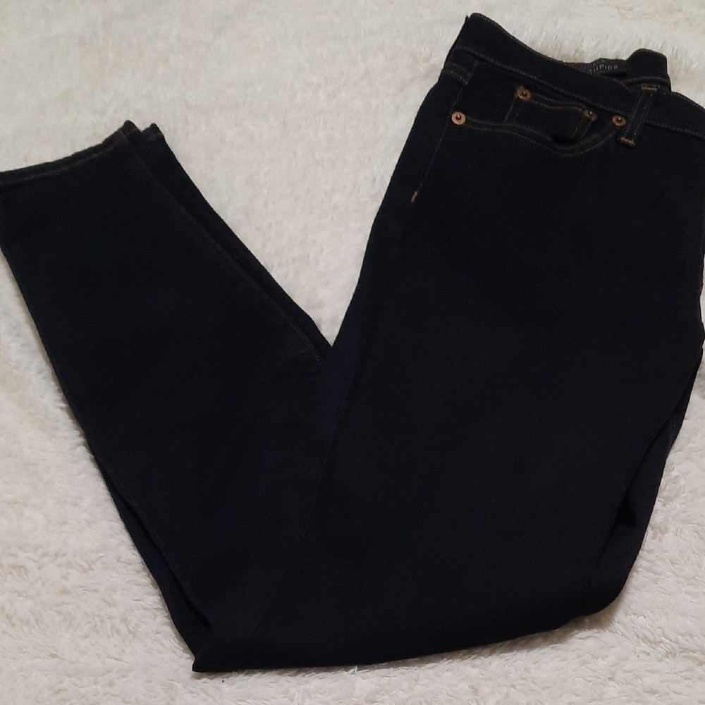 J. Crew Black Toothpick Jeans Stretchy Denim